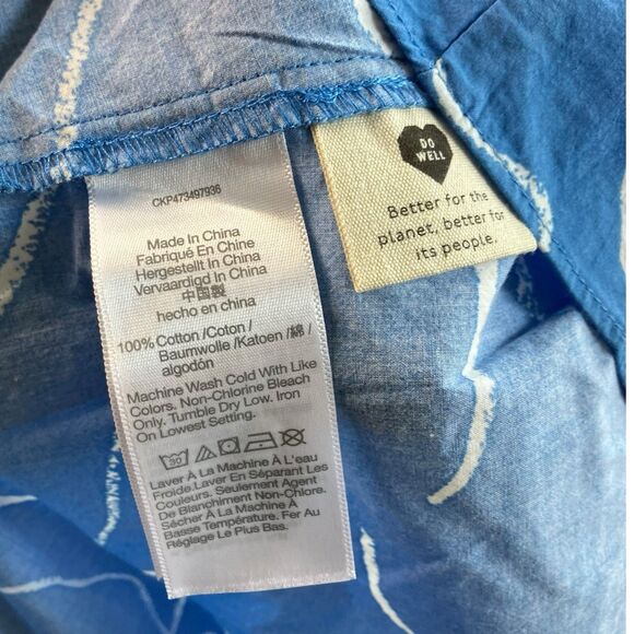 Madewell Skirt Womens 8 Blue Floral Signature Poplin‎ Maxi Linear Bloom Pockets - Picture 8 of 13